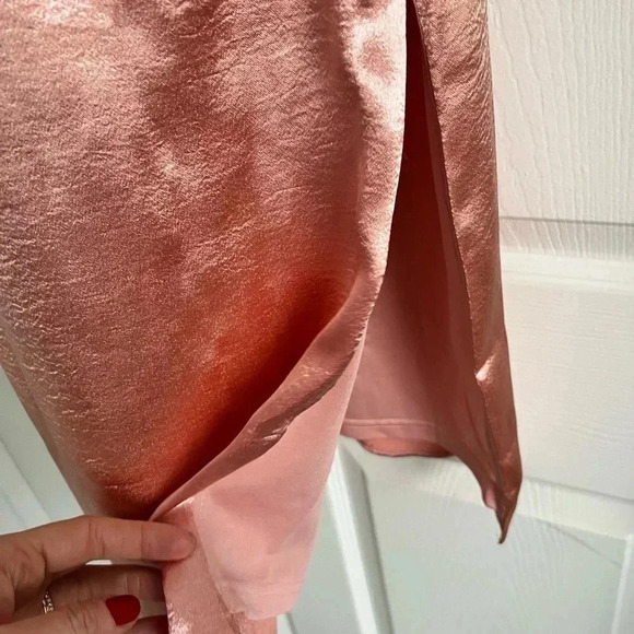 Lulu’s Purely Divine Blush Pink Satin Halter Midi Dress NWT - Picture 10 of 13